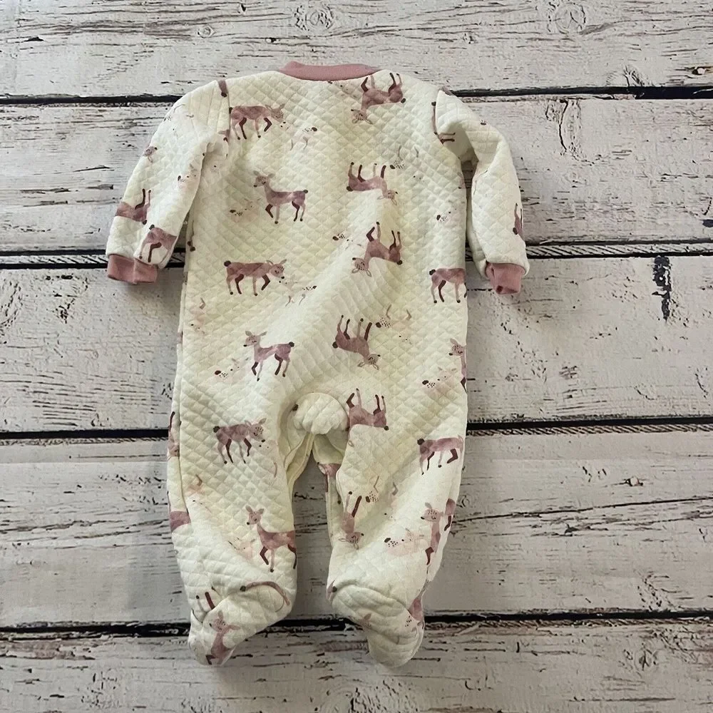 Chickpea Baby Girl Footie Pajamas 6-9‎ Months Baby Deers